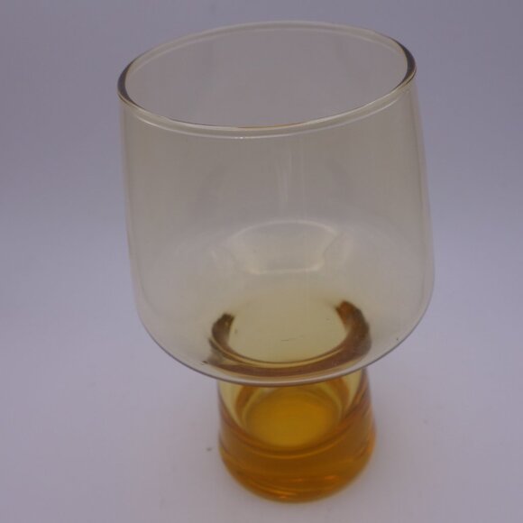 Set of Five(5) Amber Colored Glasses - Picture 5 of 11